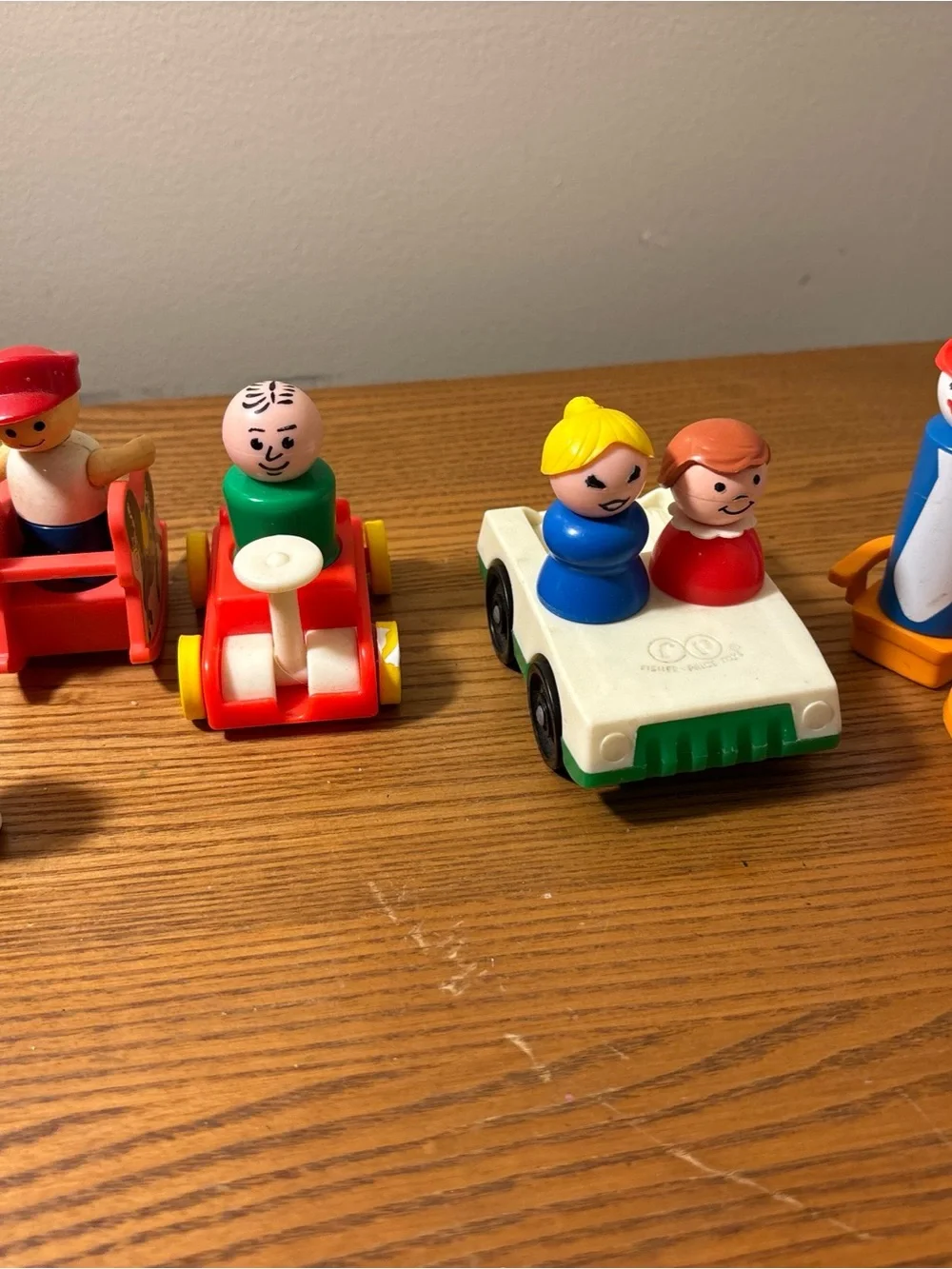 Fisher-Price Little People White and Blue Ride-On Car Toy